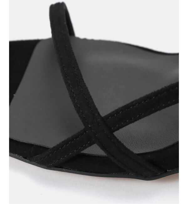 IENA「IENA ストラップヒールサンダル BLACK」|サンダル|