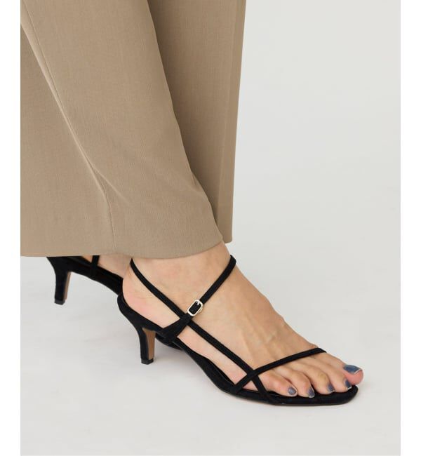IENA「IENA ストラップヒールサンダル BLACK」|サンダル|