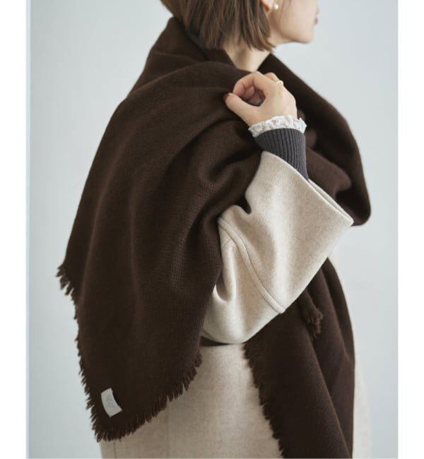 IENA「NIMNIMDUAI/ニムニムデュアイ PASHMINA WOOL PLANE STOLE ストール 276」|ストール|ブラウン