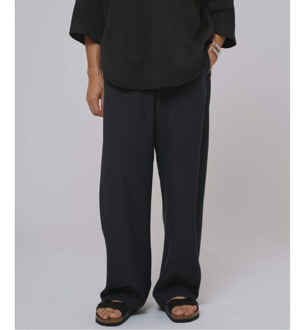 EDIFICE「《追加》3D フィット イージーパンツ(DRY PE)」|スラックス|ブラック