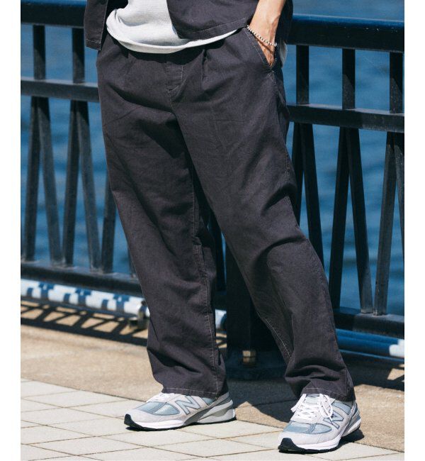 JOURNAL STANDARD relume「ヨーロピアンフラックス ガーメントダイ スクエアイージーパンツ」|その他|ブラック B