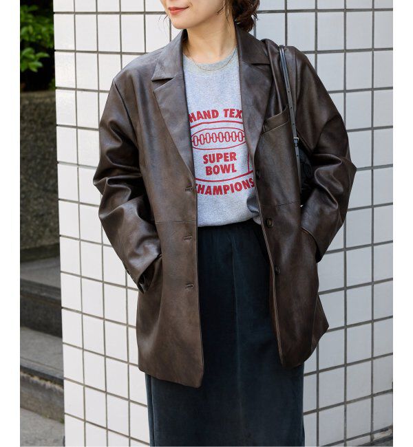 JOURNAL STANDARD「フェイクレザー/フェイクスエードジャケット」|ライダースジャケット|