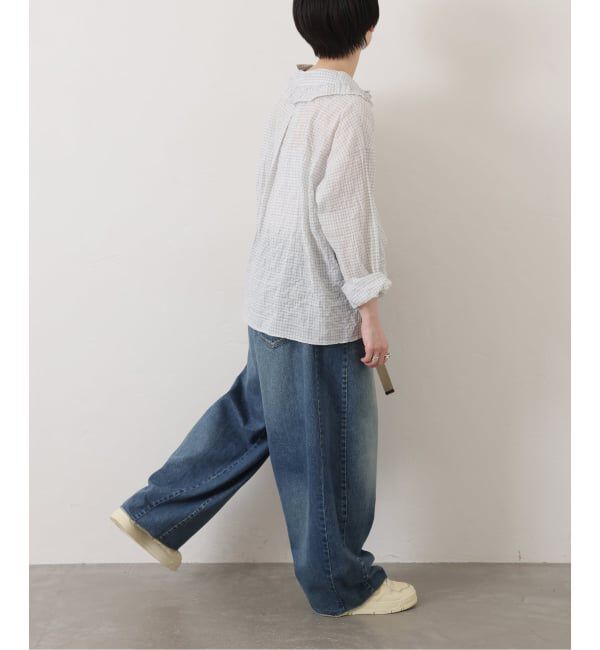 journal standard luxe「《追加》シャーリングローン フリルブラウス」|シャツ・ブラウス|