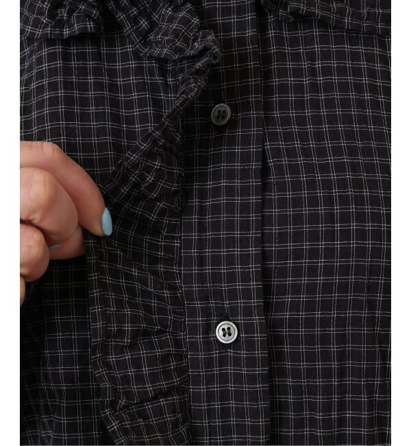 journal standard luxe「《追加》シャーリングローン フリルブラウス」|シャツ・ブラウス|