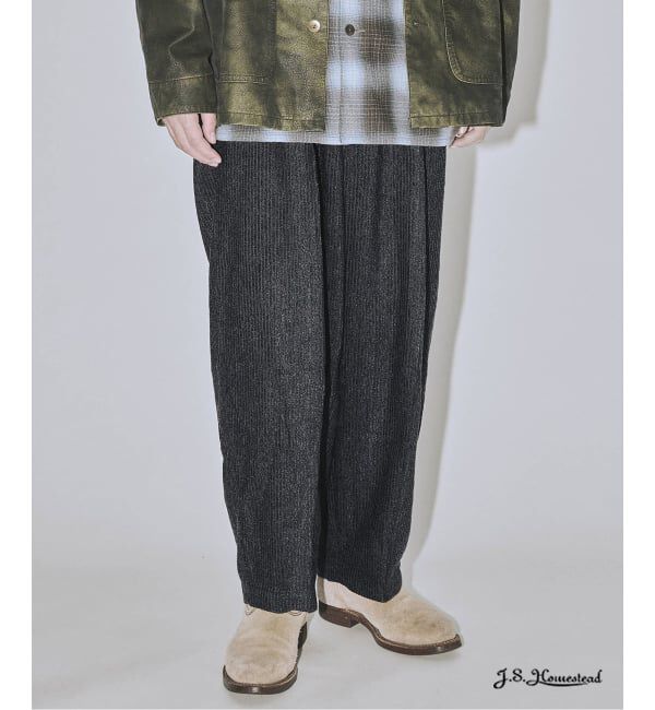 J.S.Homestead「J.S.Homestead / モルキュール インフレーション スラックス」|スラックス|ブラック