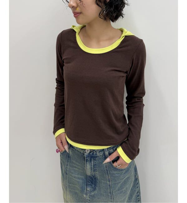 Oriens JOURNAL STANDARD「レイヤードフーディーロングスリーブトップス」|Tシャツ・カットソー|