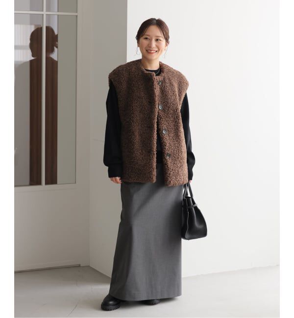 JOURNAL STANDARD「Sheep Like Fur クルーネックベスト」|ダウンベスト・ベスト|