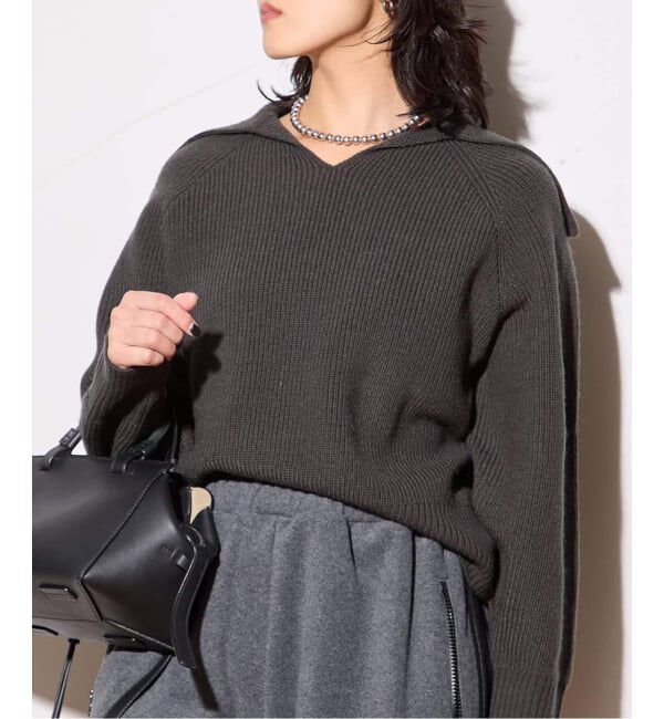 journal standard L'essage「バルーンセーラーカラーニット」|ニット・セーター|ブラック A