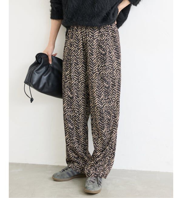 JOURNAL STANDARD「ランダムヘリンボーンプリントパンツ」|その他|ブラック
