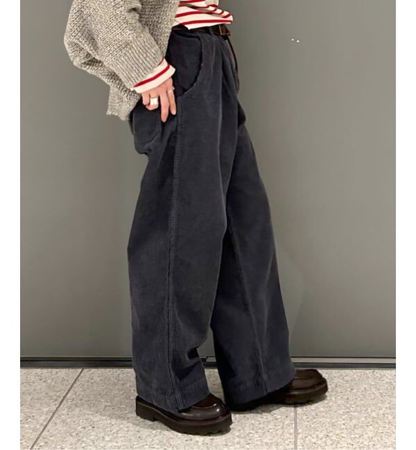 journal standard luxe「オーバーダイコールワークパンツ」|その他|グレー