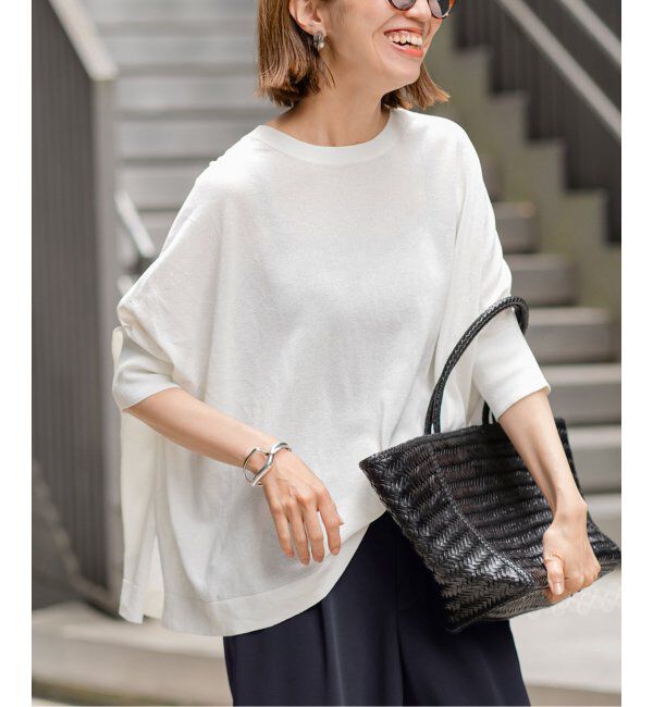 FRAMeWORK「≪追加≫ペーパーミックスポンチョニット2」|ニット・セーター|