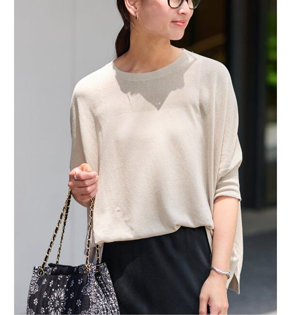 FRAMeWORK「≪追加≫ペーパーミックスポンチョニット2」|ニット・セーター|