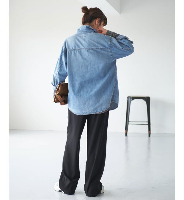 Spick and Span「《追加》ライトオンスデニムシャツ」|シャツ・ブラウス|