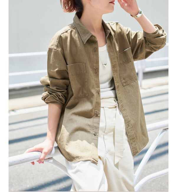 Spick and Span「《追加》ライトオンスデニムシャツ」|シャツ・ブラウス|