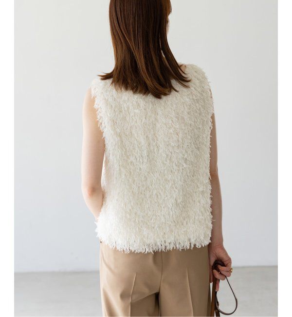 NOBLE「《追加》【洗える】フェザーヤーンタンクトッププルオーバー2」|シャツ・ブラウス|