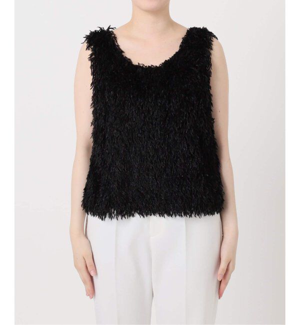 NOBLE「《追加》【洗える】フェザーヤーンタンクトッププルオーバー2」|シャツ・ブラウス|