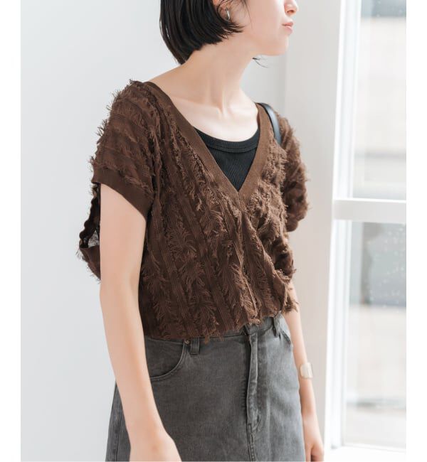 Spick and Span「《一部店舗+WEB限定》フリンジニットベスト」|ベスト・ジレ|