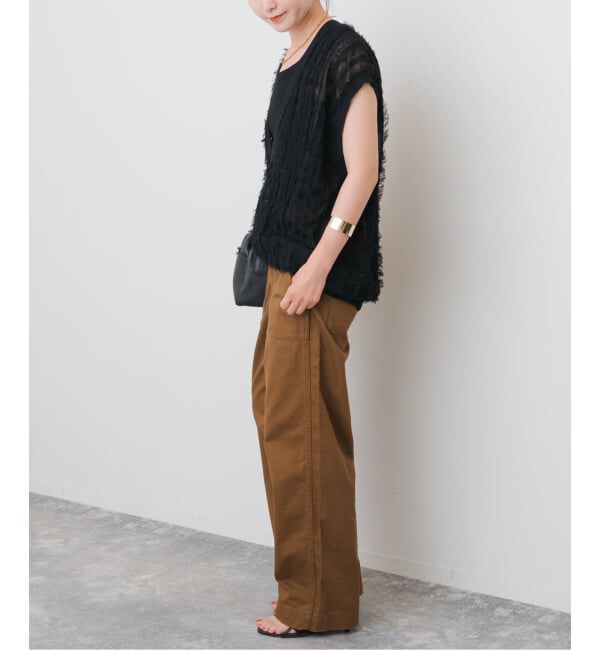 Spick and Span「《一部店舗+WEB限定》フリンジニットベスト」|ベスト・ジレ|