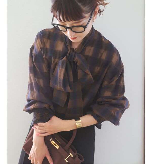 Spick and Span「オンブレボウタイブラウス」|シャツ・ブラウス|