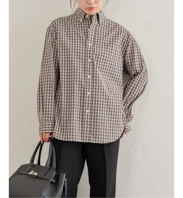 U by SPICK&SPAN「PLAID CHECK ボタンダウンシャツ」|シャツ・ブラウス|ブラウン