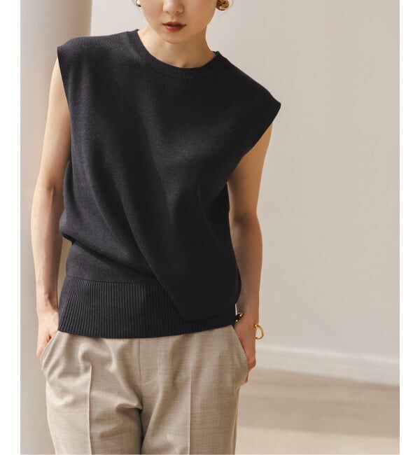 NOBLE「PROTAGONISTA/プロタゴ二スタ ウォッシャブルウールベスト」|ニット・セーター|ブラック