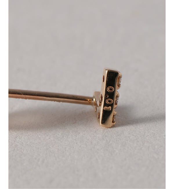 Lilas by Spick&Span「《WEB限定》Vラインダイヤピアス K10(両耳)」|ピアス|