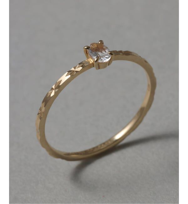 Lilas by Spick&Span「オーバルホワイトトパーズカットリング K10」|リング|