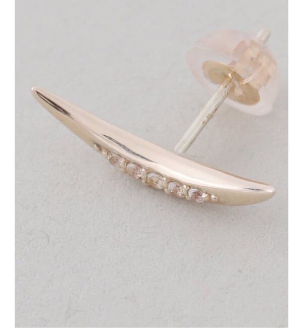 Lilas by Spick&Span「《WEB限定》ムーンラインホワイトトパーズピアス K10（両耳）」|ピアス|