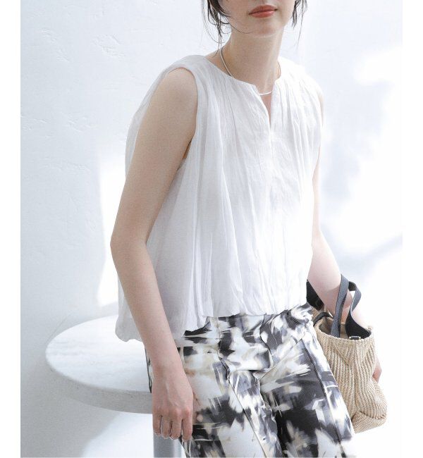  「【洗える】ne Quittez pas/ヌキテパ BALLOON TOP」|シャツ・ブラウス|ホワイト