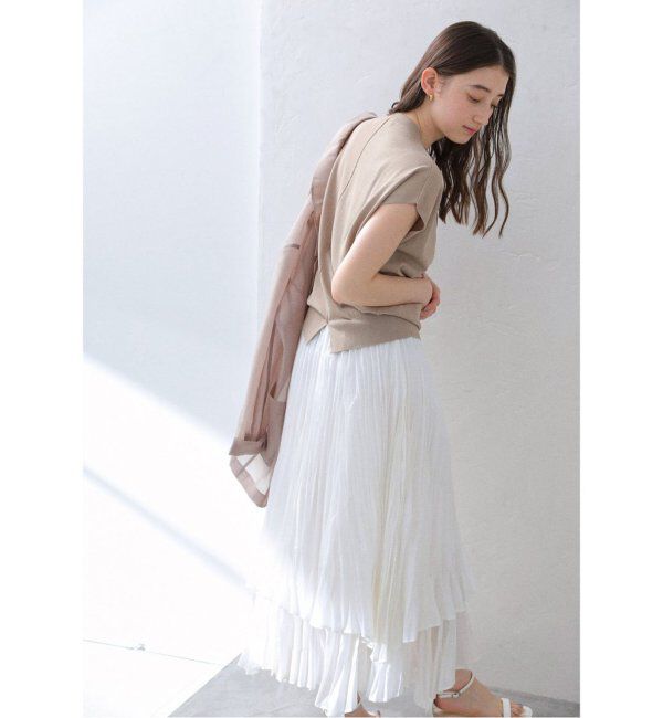  「《追加》【洗える】ウォッシャブルフレンチプルオーバー」|ニット・セーター|ベージュ