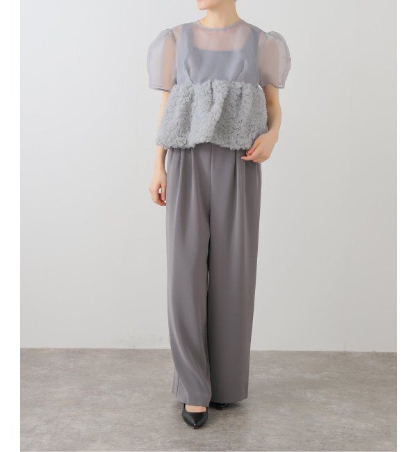  「セットアップパンツドレス」|ドレス|グレー