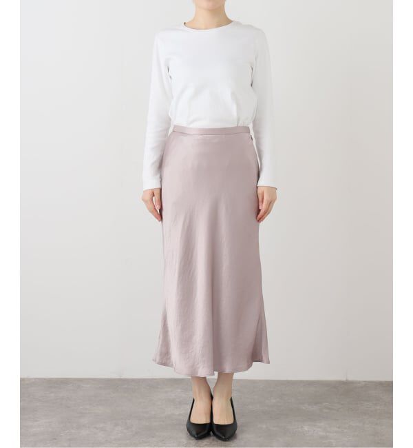  「【洗える】サテンマーメードスカート」|スカート|