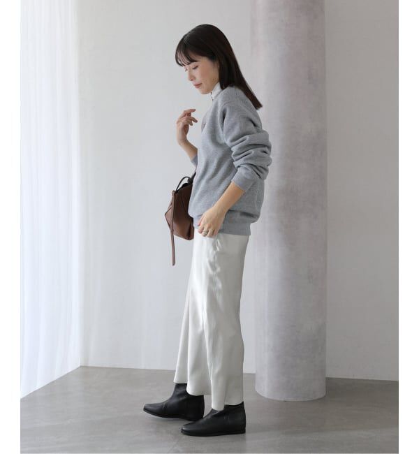  「【洗える】サテンマーメードスカート」|スカート|