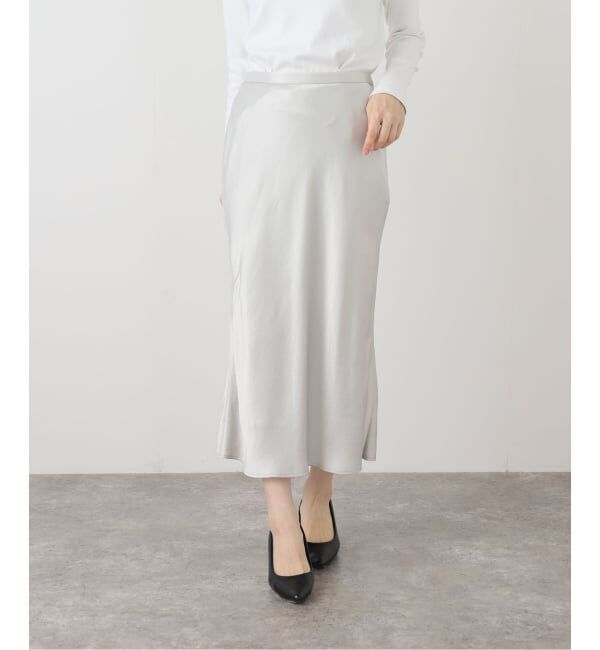  「【洗える】サテンマーメードスカート」|スカート|
