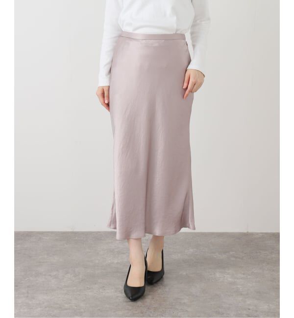  「【洗える】サテンマーメードスカート」|スカート|