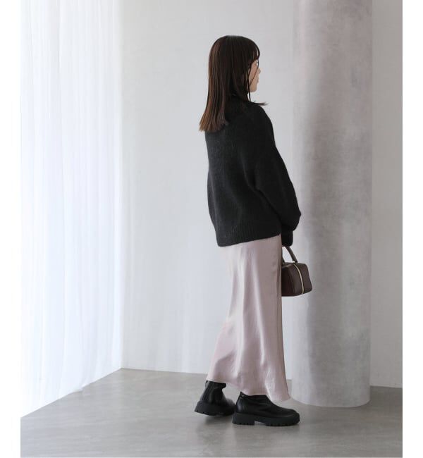 「【洗える】サテンマーメードスカート」|スカート|