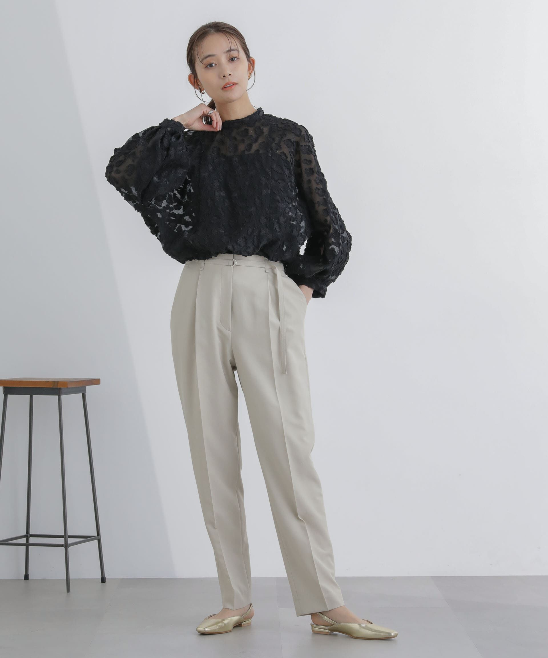 nano･universe「ﾗｲﾄﾌｧﾝｸｼｮﾝ ﾍﾞﾙﾄ付きﾀｯｸﾃｰﾊﾟｰﾄﾞﾊﾟﾝﾂ(ｾｯ  」|スラックス|