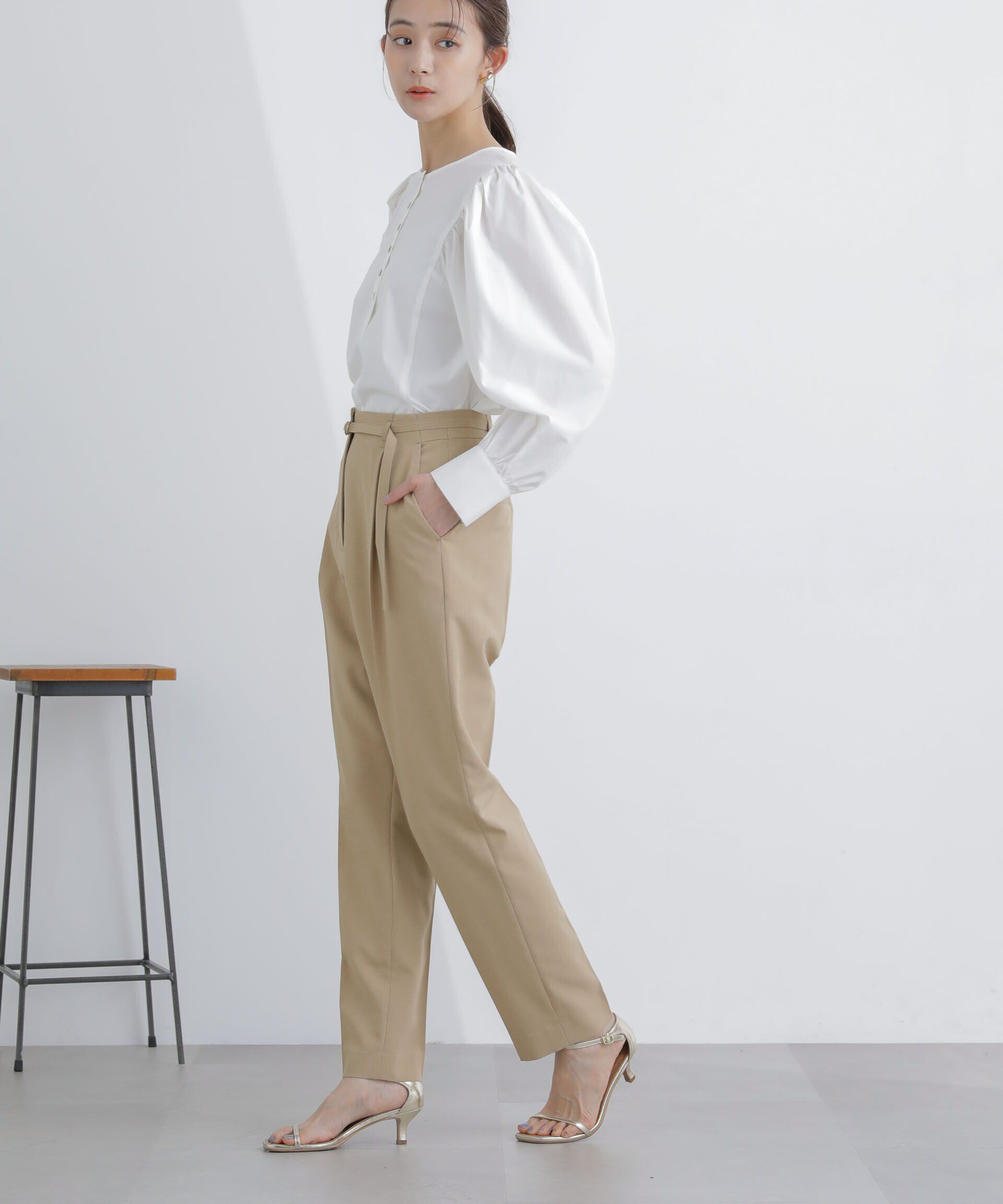 nano･universe「ﾗｲﾄﾌｧﾝｸｼｮﾝ ﾍﾞﾙﾄ付きﾀｯｸﾃｰﾊﾟｰﾄﾞﾊﾟﾝﾂ(ｾｯ  」|スラックス|