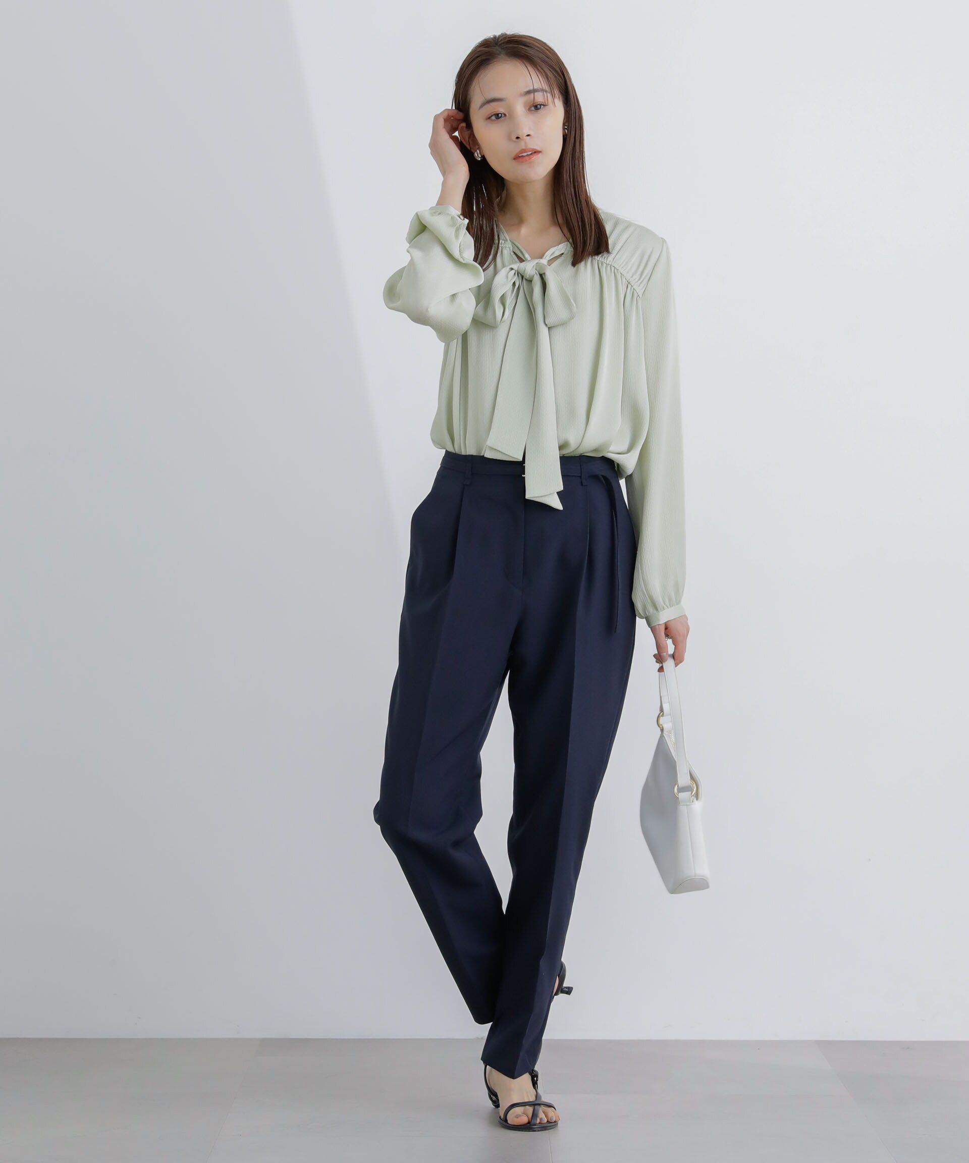 nano･universe「ﾗｲﾄﾌｧﾝｸｼｮﾝ ﾍﾞﾙﾄ付きﾀｯｸﾃｰﾊﾟｰﾄﾞﾊﾟﾝﾂ(ｾｯ  」|スラックス|