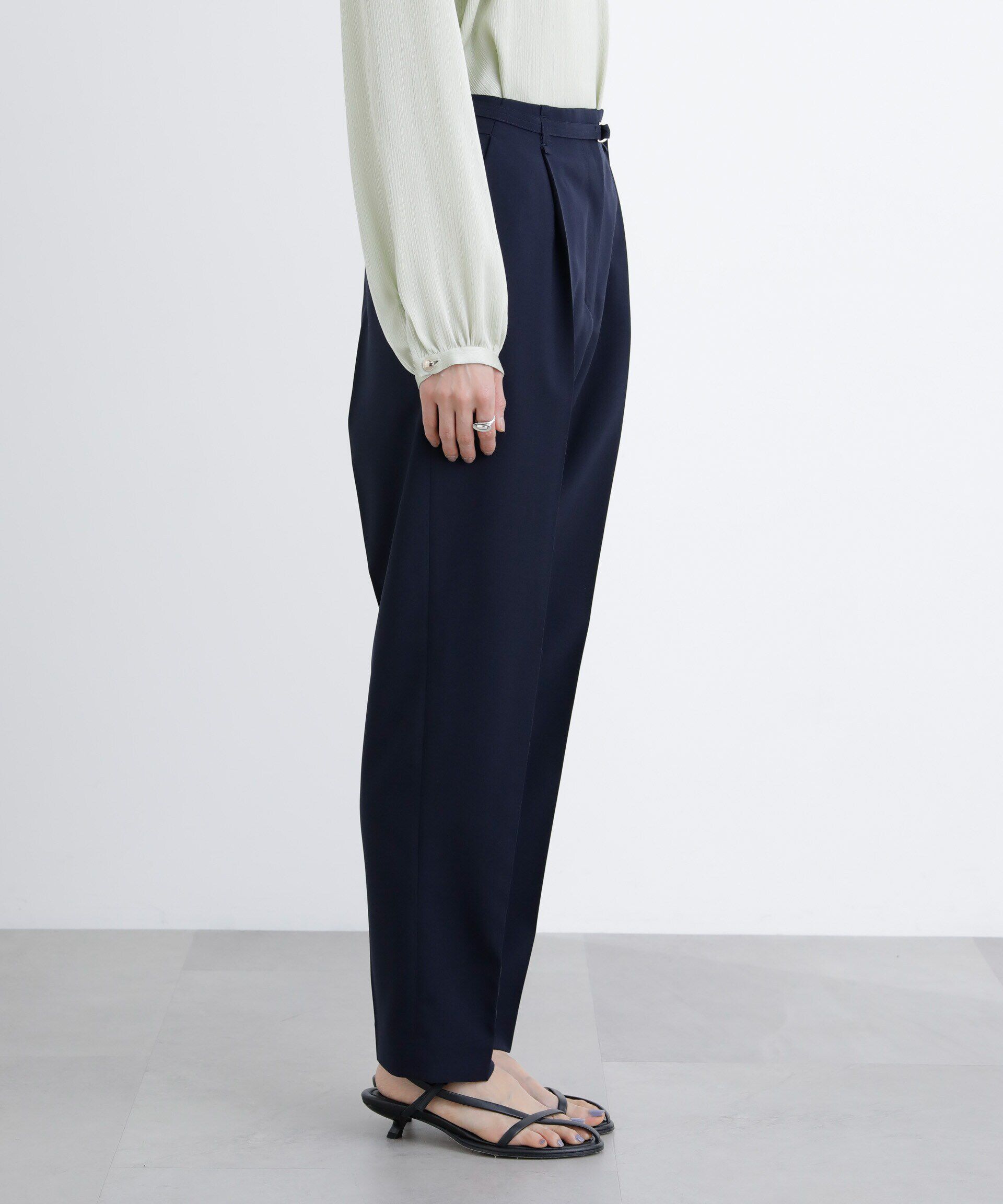 nano･universe「ﾗｲﾄﾌｧﾝｸｼｮﾝ ﾍﾞﾙﾄ付きﾀｯｸﾃｰﾊﾟｰﾄﾞﾊﾟﾝﾂ(ｾｯ  」|スラックス|