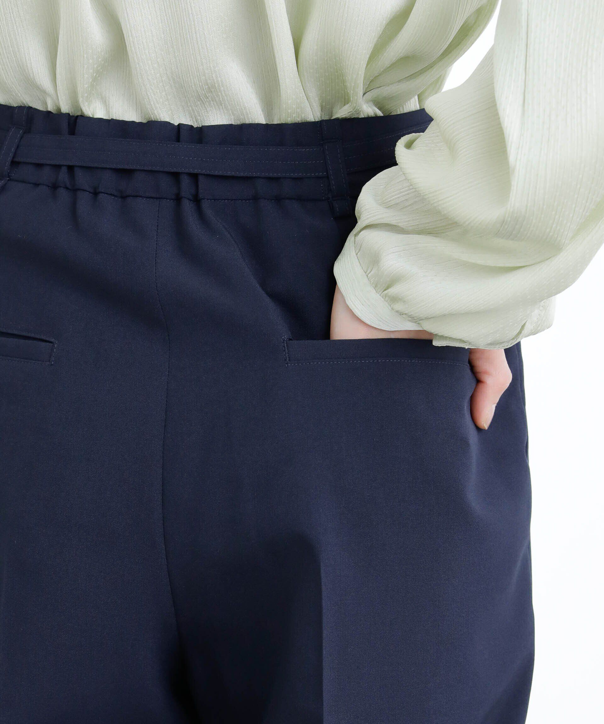 nano･universe「ﾗｲﾄﾌｧﾝｸｼｮﾝ ﾍﾞﾙﾄ付きﾀｯｸﾃｰﾊﾟｰﾄﾞﾊﾟﾝﾂ(ｾｯ  」|スラックス|