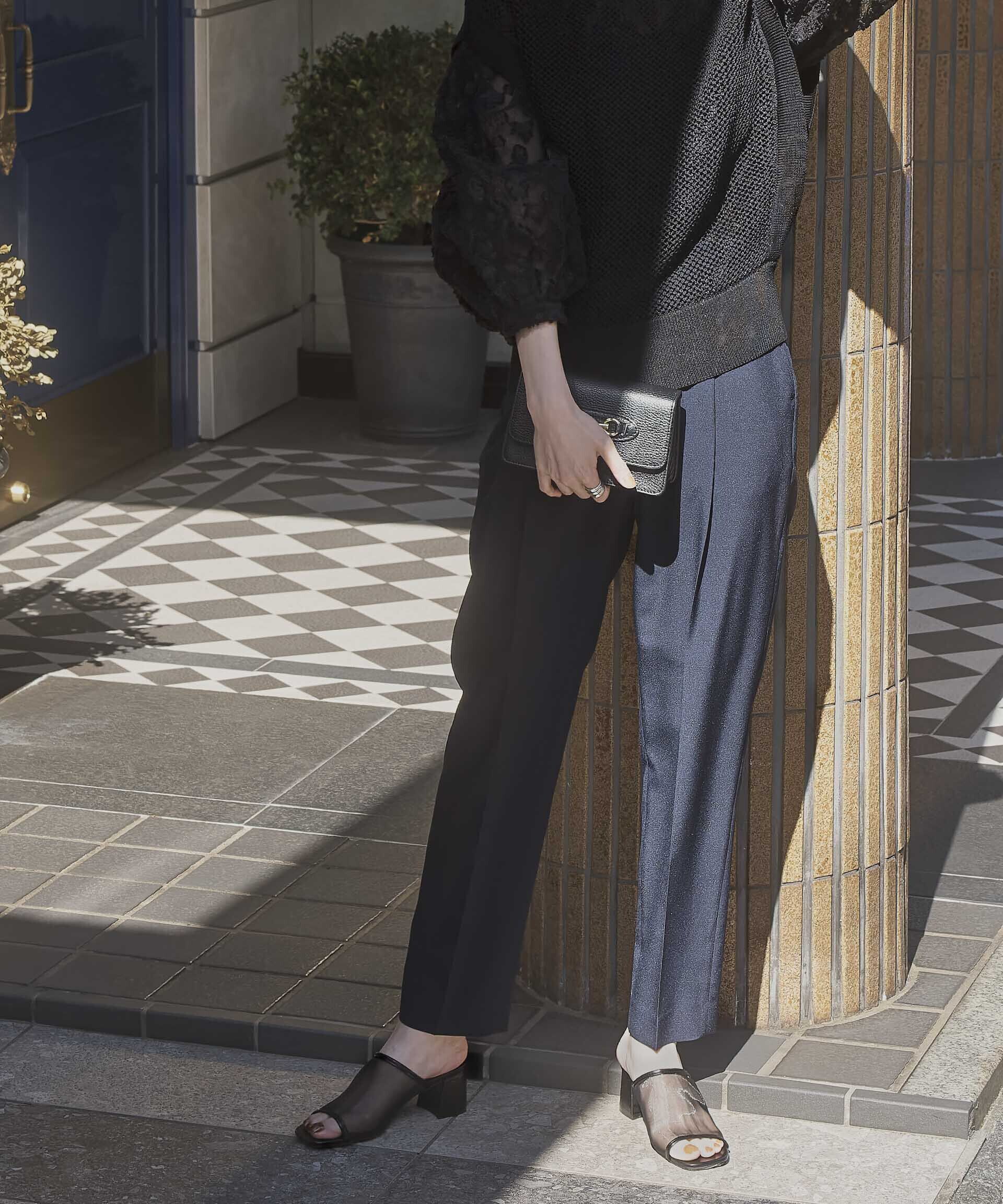 nano･universe「ﾗｲﾄﾌｧﾝｸｼｮﾝ ﾍﾞﾙﾄ付きﾀｯｸﾃｰﾊﾟｰﾄﾞﾊﾟﾝﾂ(ｾｯ  」|スラックス|