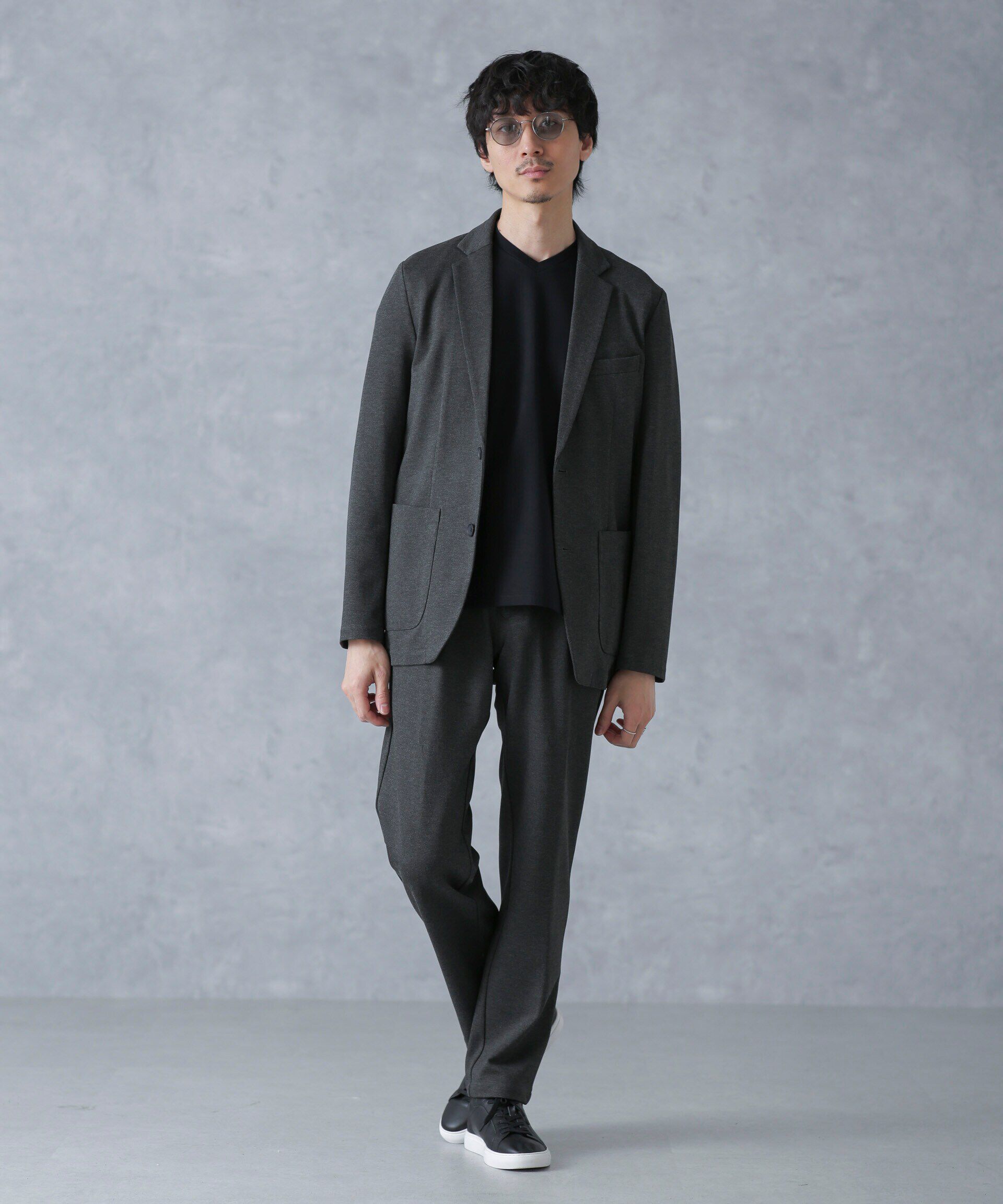 nano･universe「ジャケT(R) プレミアム Vネック 半袖」|Tシャツ・カットソー|