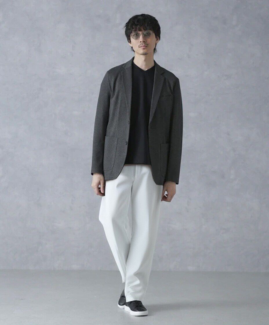 nano･universe「ジャケT(R) プレミアム Vネック 半袖」|Tシャツ・カットソー|