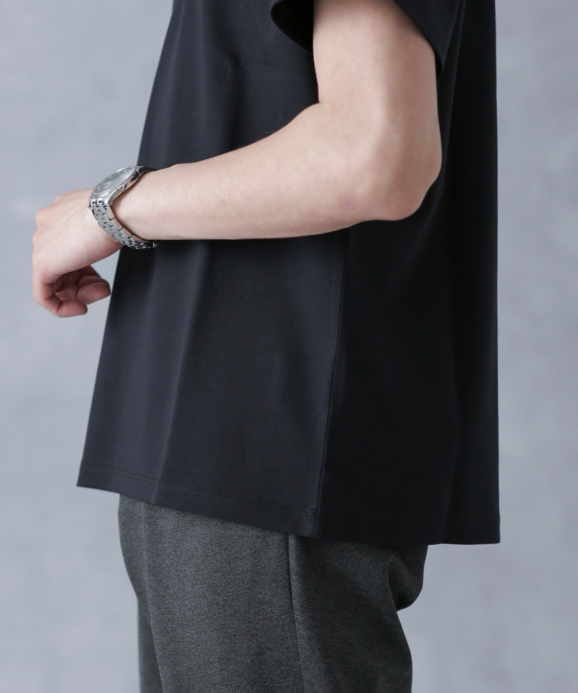 nano･universe「ジャケT(R) プレミアム Vネック 半袖」|Tシャツ・カットソー|