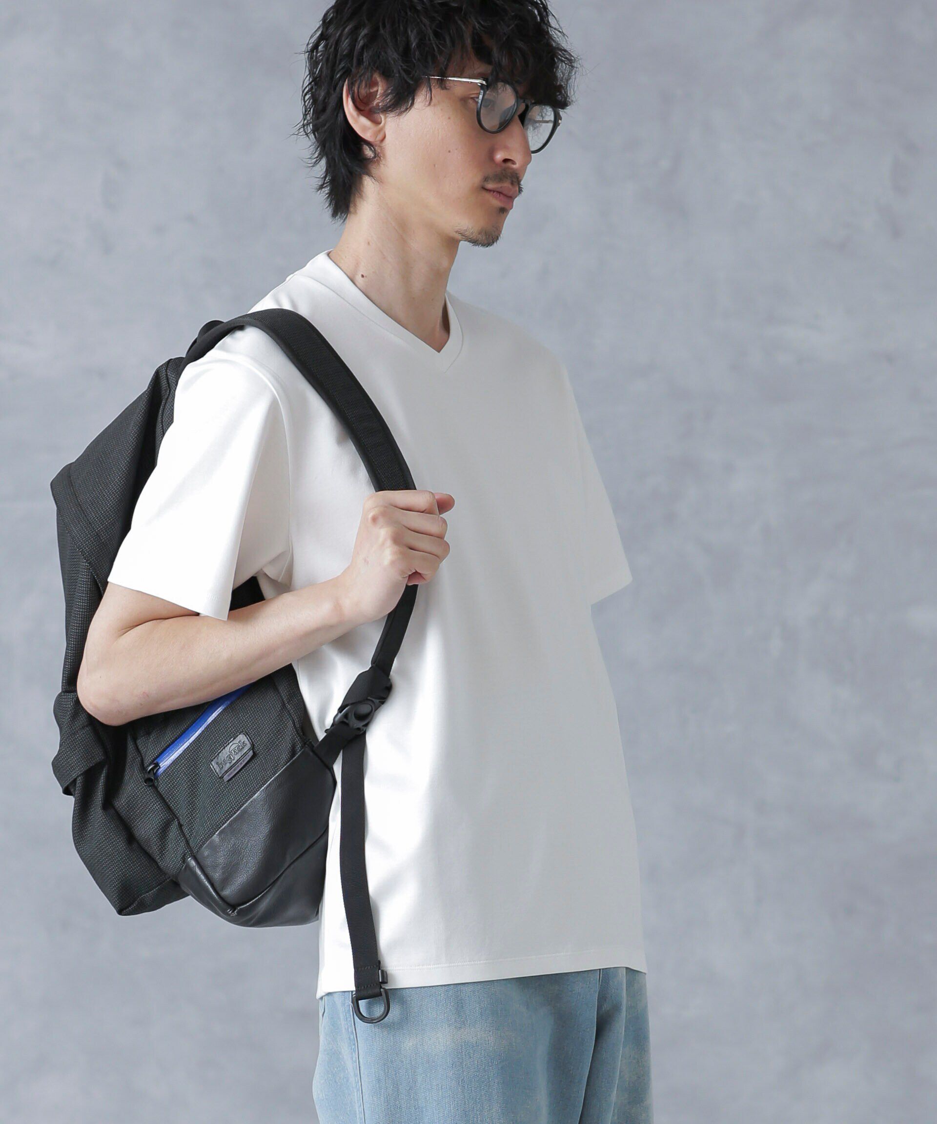 nano･universe「ジャケT(R) プレミアム Vネック 半袖」|Tシャツ・カットソー|