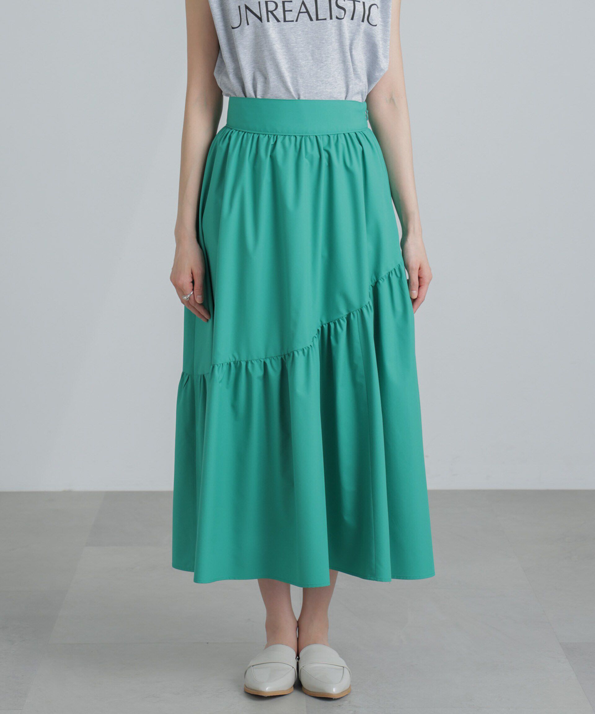 nano･universe「<撥水機能><ウォッシャブル>MINOTECH(R) アシメティアードギャザースカート」|スカート|