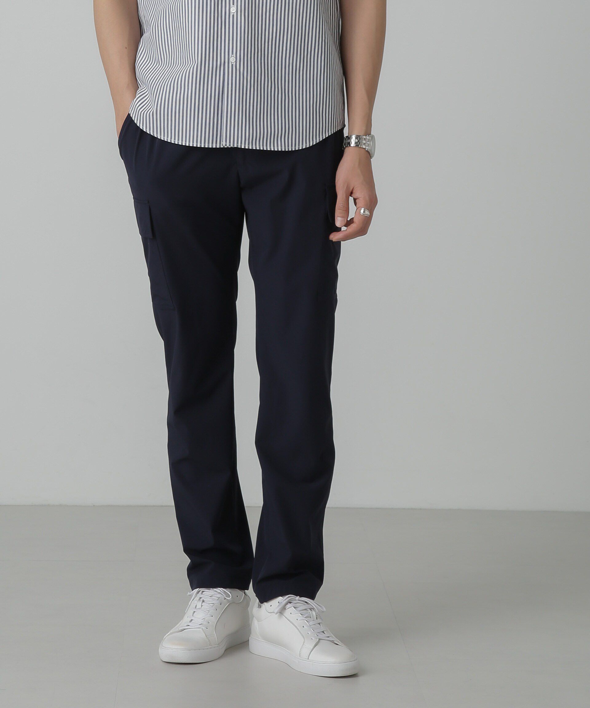 nano･universe「「N trousers」スリムストレッチ カーゴパンツ」|チノ|