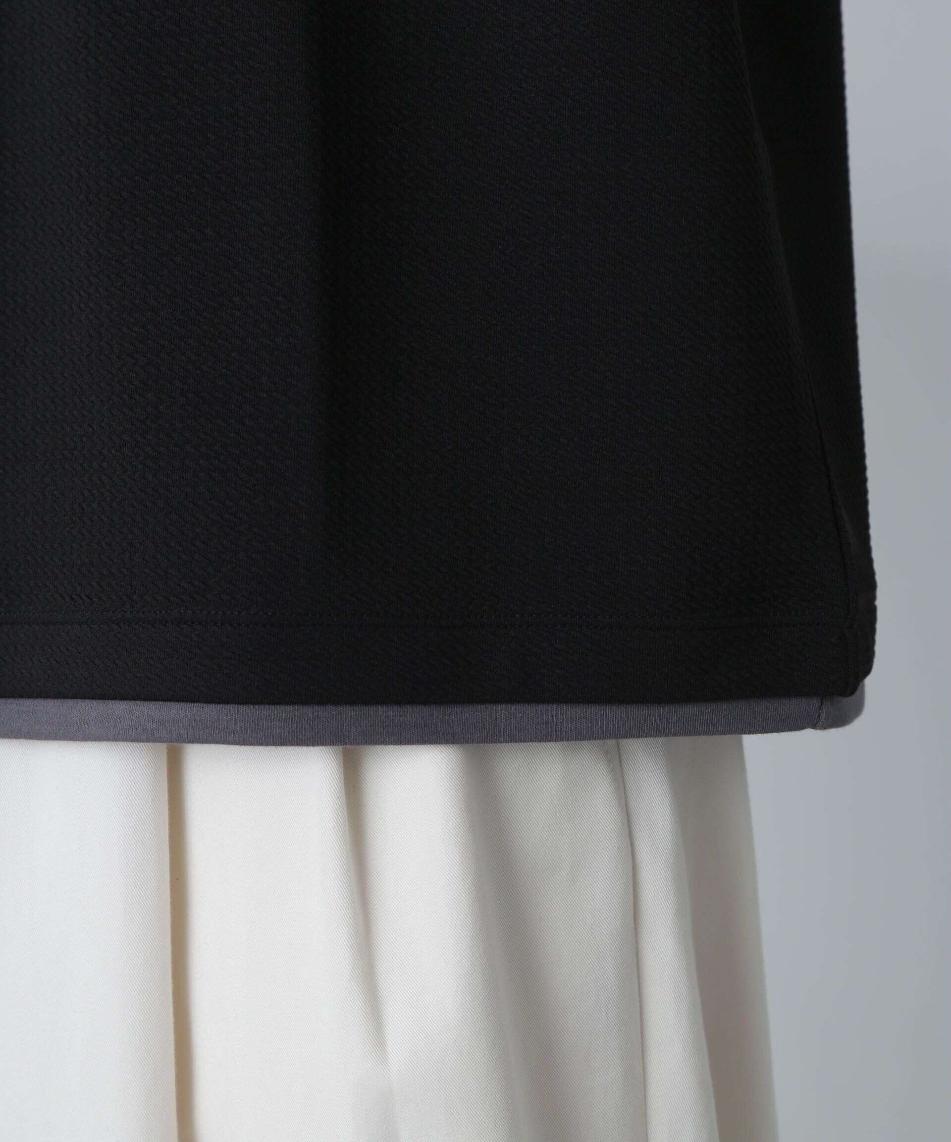 nano･universe「ジャガードフェイクレイヤードTシャツ 半袖」|Tシャツ・カットソー|