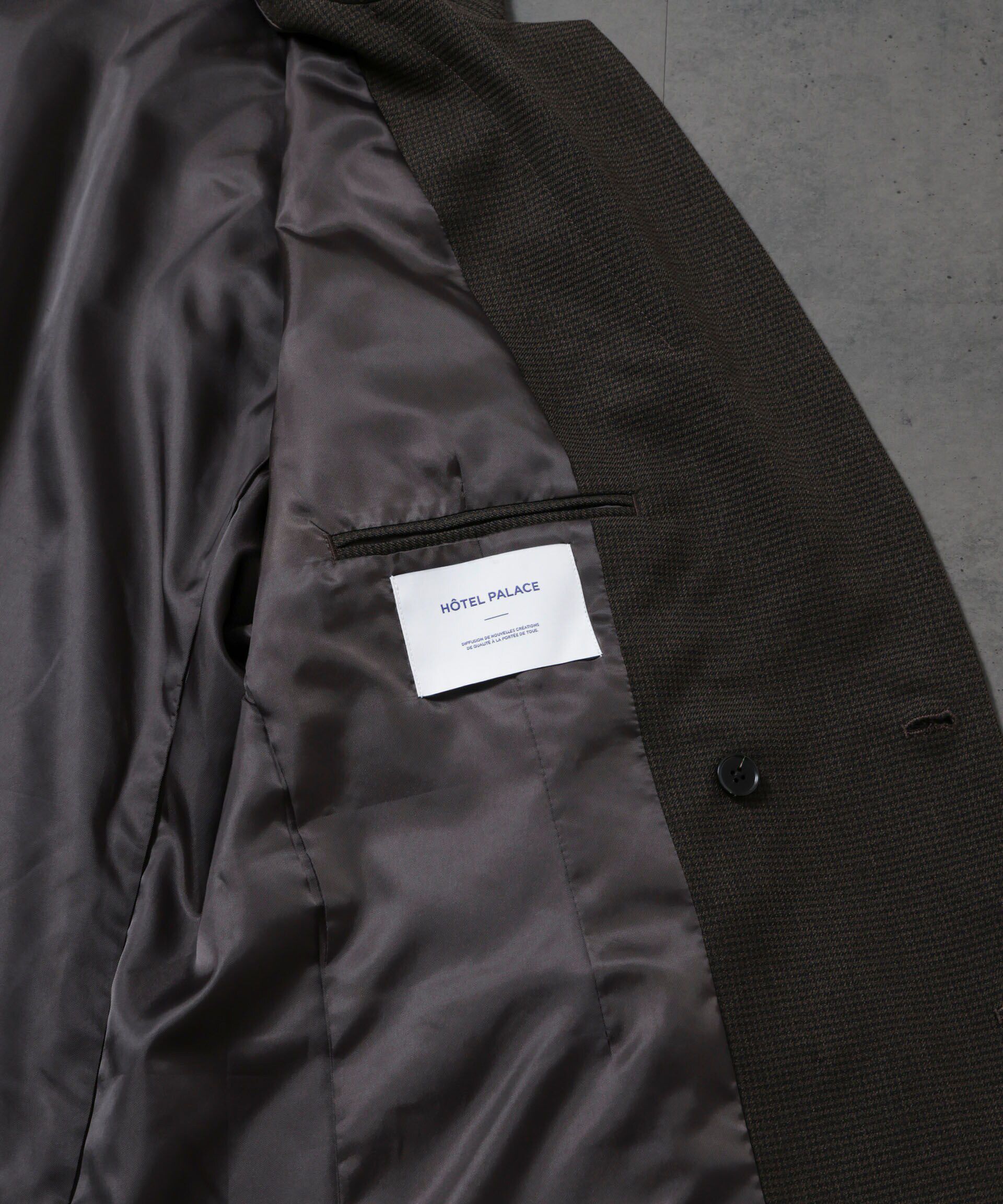 NANO universe「HOTEL PALACE(ｵﾃﾙﾊﾟﾗｽ)ﾌﾞﾗｯｼｭﾄﾞﾊｳﾝﾄﾞﾄｩｰｽﾀﾞﾌﾞ  」|テーラードジャケット|